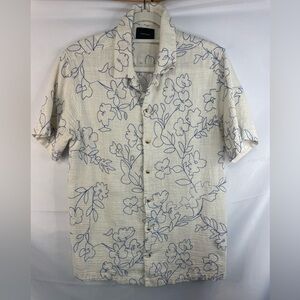 PACSun 100% cotton button down for men. A very cool muslin feel to it.